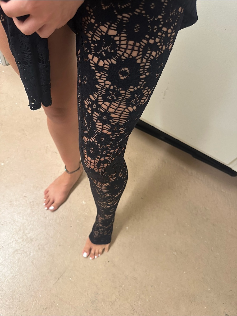 Black Lace Leggings